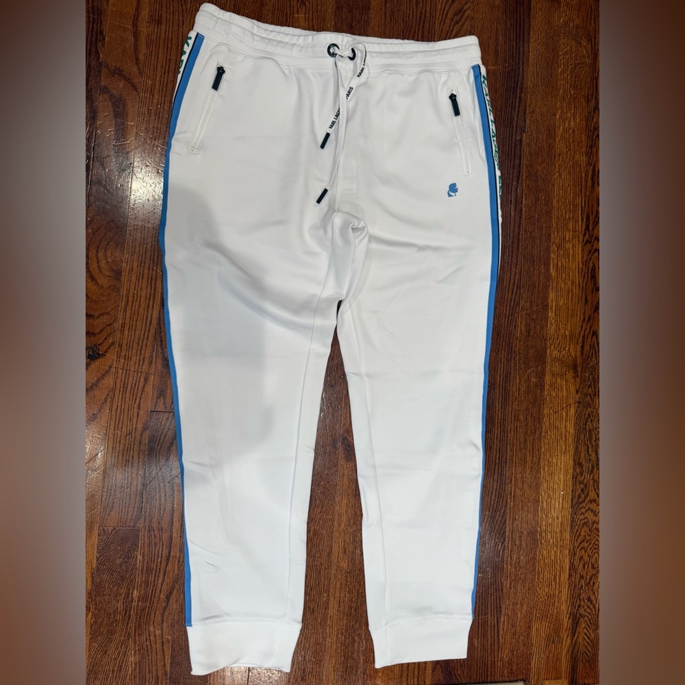 Karl Lagerfeld White and Blue Men's Pants